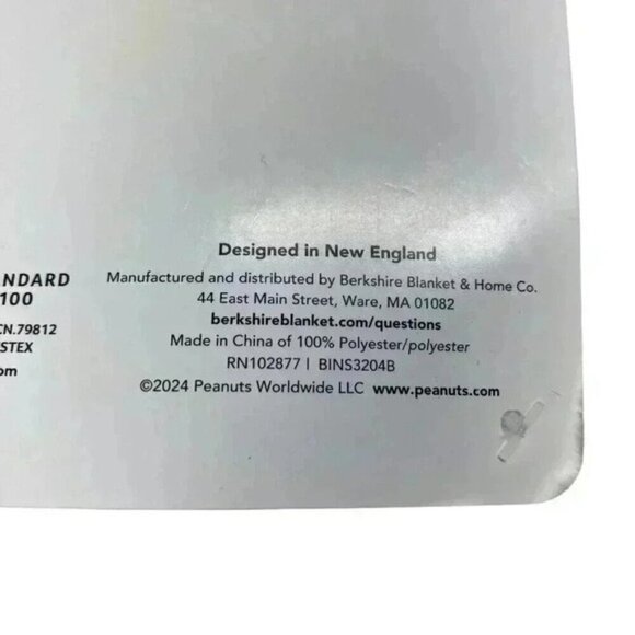 PEANUTS Snoopy Woodstock Halloween Throw Blanket 50x70 Boo Moon Bats - Picture 3 of 5